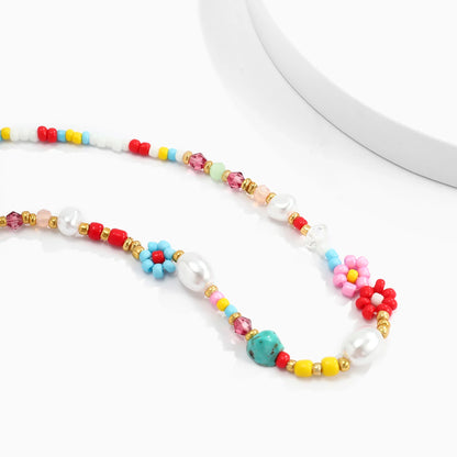 Baroque Pearl Flower Choker