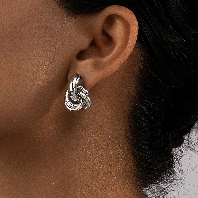 Glam Knot Hoop Earrings
