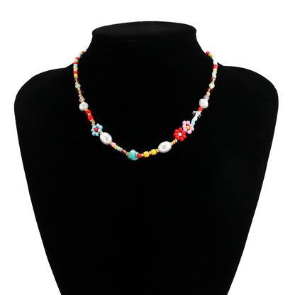 Baroque Pearl Flower Choker